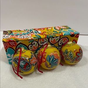 Vera Bradley 2012 Ornament Trio